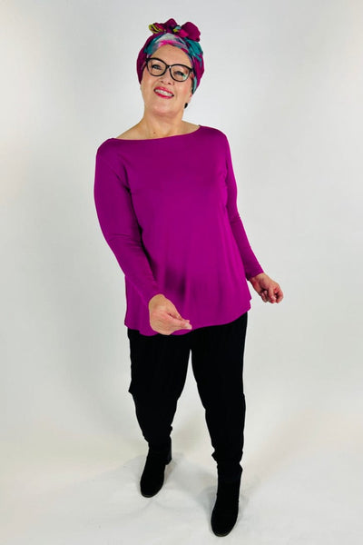 WEYRE Top magenta relaxed boat top
