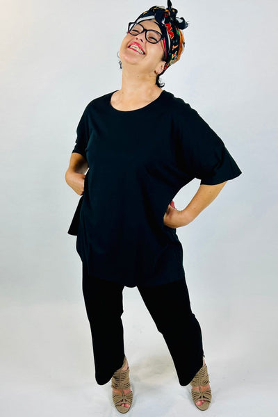 WEYRE Top glide easy shaped tunic black
