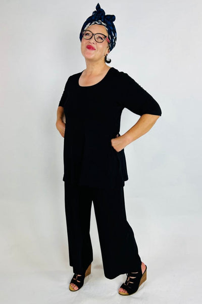 WEYRE Pant sailor 7/8 wide leg pant black