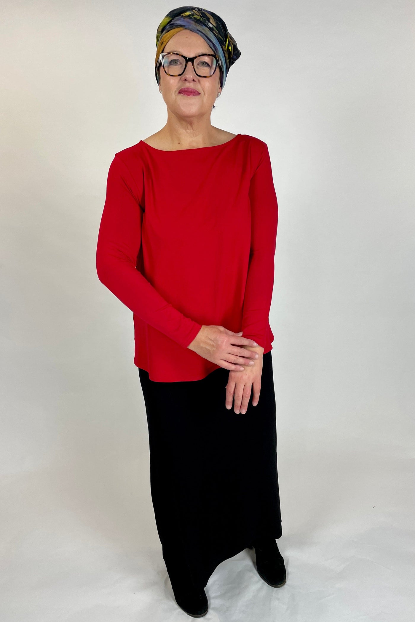 WEYRE Top relaxed boat top cherry red