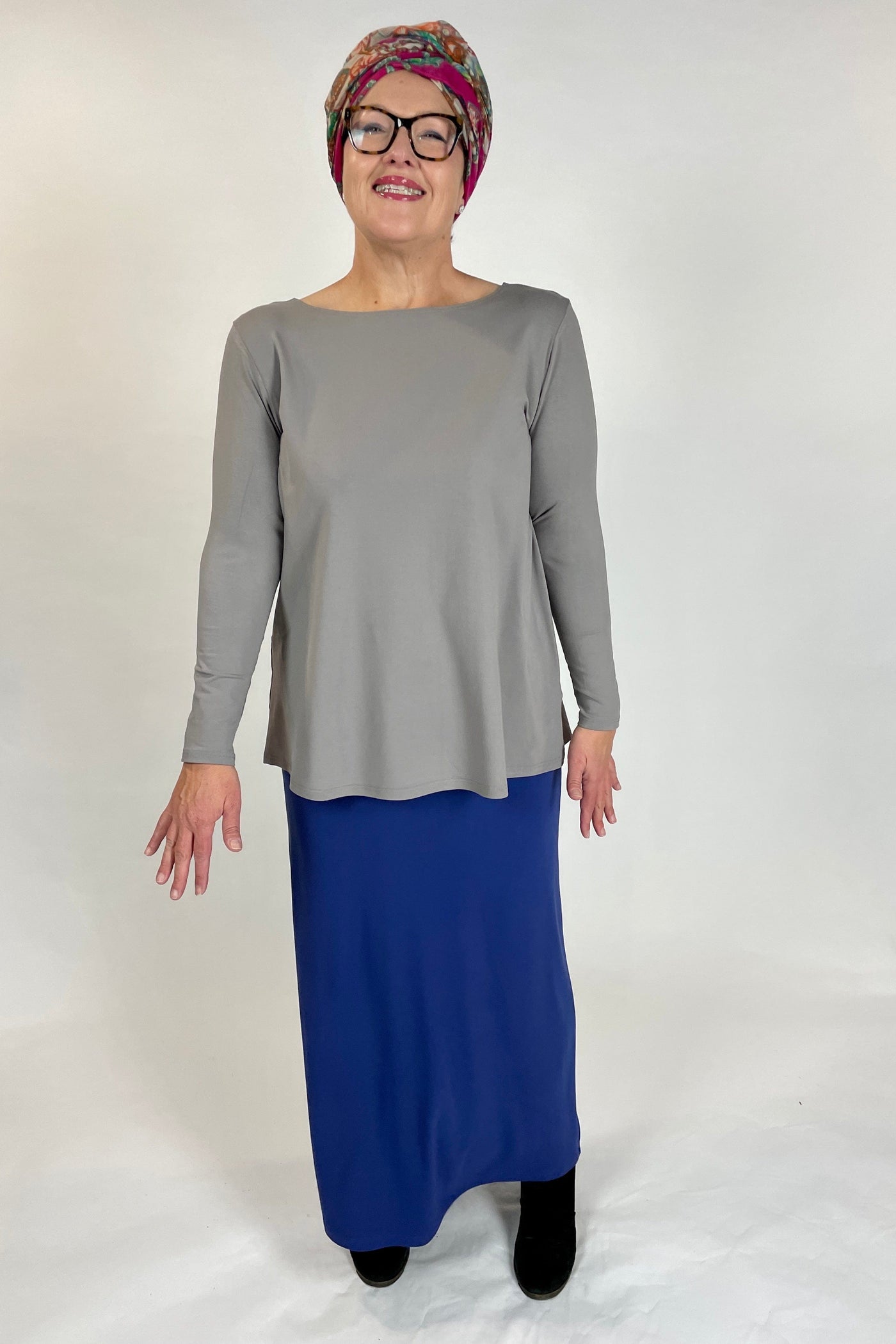WEYRE Top relaxed boat top dove grey